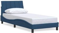 vidaXL Bedframe Hanko 90x190 cm stof blauw