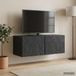 Maison Exclusive Meuble TV mural exclusif, dimensions 98 x 31 cm, couleur noire, fabriqué en panneaux de particules