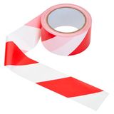 La Cordeline Markeringslint van polyethyleen, lage dichtheid (LDPE), 50 mm x 100 m, rood en wit