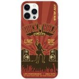 Rock and roll Bedrukt siliconen hoesje compatibel met Apple iPhone 12 Pro Max