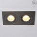 Wiesbaden Spotz inbouwspot dubbel dimbaar IP65 gunmetal