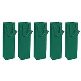 SIGEL GT502/5 flessengeschenkzakjes van papier - opaalgroen mat - 35 x 10 cm - 5-delige set