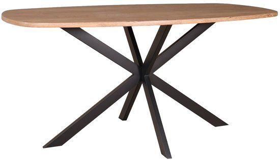 Lizzely Garden & Living Eettafel Deens ovaal 160cm bruin Hero ovale eetkamer tafel