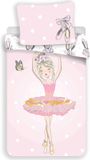 dreamee Jerry Fabrics Ballerina Dance Dekbedovertrek Eenpersoons Roze 140 x 200 cm