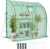 VEVOR Kas 198x100x200 cm, Foliekas, Tomatenkas, Tomatenkas met Raam, PE-Hoes, Plank, Oprolbare Deuren met Ritssluiting, Buitenkas