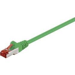 Goobay RJ45 Netwerk Aansluitkabel CAT 6 S/FTP 0.15 m Groen Vergulde steekcontacten