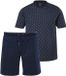 JP 1880 Heren Pyjama Loungewear Twee-delige Set Navy Blauw Maat 4XL