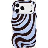 Selencia Vivid Wavy Backcover met MagSafe voor de Apple iPhone 17 Pro - Dream Swirl Chocolate