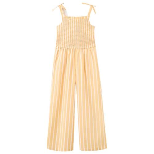 Mango Kids gestreepte jumpsuit - oranje
