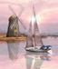 Crystal Art Kit ® Crystal Art DIY Crystal Art Picture Frame Kit | Boat Windmill