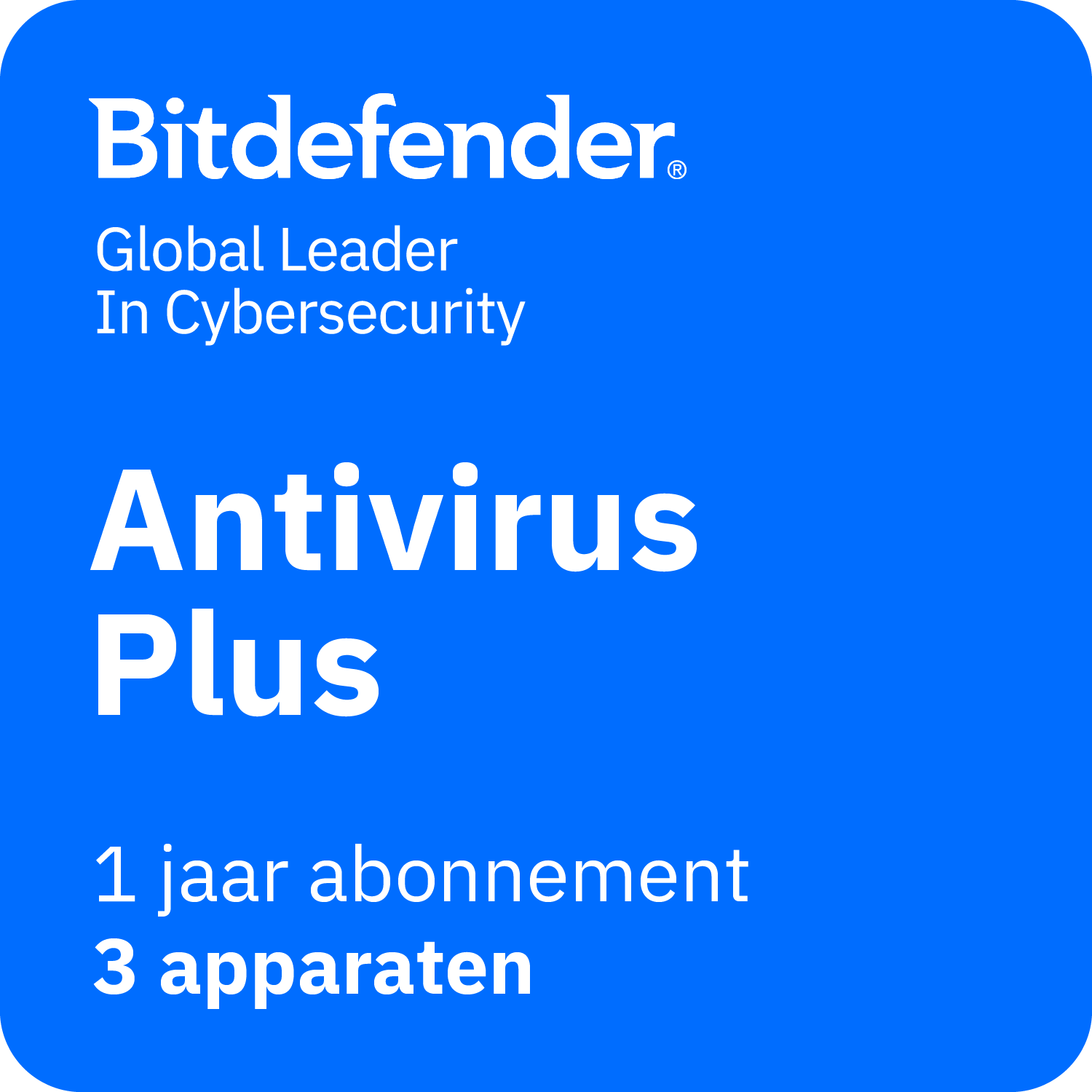 Bitdefender Antivirus Plus 3 apparaten Jaarlijks