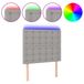 VidaXL Hoofdbord LED 100x5x78/88 cm Stof Lichtgrijs