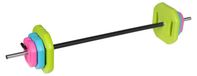 Rebel RBA-2336 Set d'haltères pliable, 20 kg, barre 140 cm, 6 disques de poids en bitume