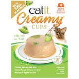 Catit Creamy Cups, kip met kiwi, 4 x 25 g