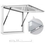 VEVOR Snap-venster (9165 x 610 mm), servicefvenster met aluminium frame voor snackhanger, serveervenster met 85°-openingshoek voor snackwagen, regenwaterbestendig concessievenster