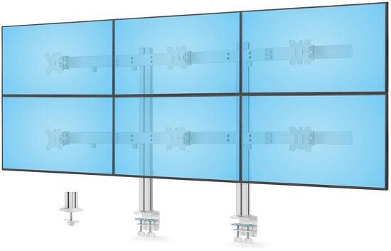 StarTech.com 6-MONITOR-ARM-A flat panel bureau steun 81,3 cm (32") Wit
