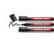 edding 300 permanent marker - zwart - 3 stiften - ronde punt 1,5-3 mm - watervast, sneldrogend - wrijfvast - voor karton, kunststof, hout, metaal, glas