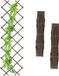 Relaxdays Trellis Hout - Set van 3 - 180 x 60 cm - Muur - Klimplanten - Bruin
