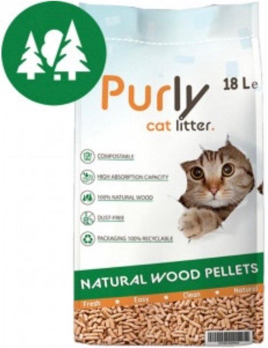 Purly Houtkorrels Kattenbakvulling 18L