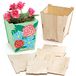 Baker Ross FE521 Hoge Houten Bloempot Knutselset - Pakket van 3
