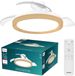 Philips LED Philips Bliss Plafondventilator met LED-lamp, 3 Intrekbare Bladen, 106 cm Spanwijdte, 4500 Lumen, Instelbaar Wit Licht van 2700K tot 6500K, Dimbaar tot 5%, Inclusief Afstandsbediening, Hout