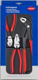 KNIPEX Kracht-tangen-set, 00 20 10 | 1x 02 01 180, 1x 87 01 250, 1x 74 01 160