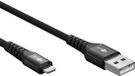 Goobay USB-A naar Lightning Kabel - 60W PD - Soft Nylon Sleeve - 2 meter - Zwart