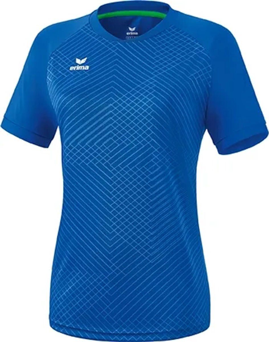 Erima Madrid Shirt Korte Mouw Dames - New Royal - Maat 44