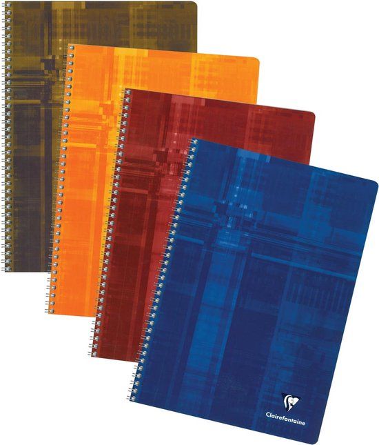 Clairefontaine A4 Spiraal Gebonden Schrijfblok - 100 Pagina's - Gelinieerd