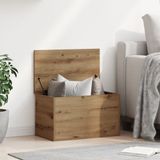 vidaXL Opslagdoos Artisan Eiken 60 x 35 x 35 cm Bewerkt hout