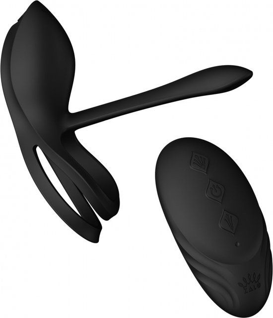 Zalo Bayek Vibrerende Cockring & Partner Vibrator Met Afstandsbediening Obsidian Zwart