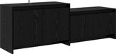 vidaXL Tv-meubel 147 x 35 x 50 cm Zwart eiken Bewerkt hout