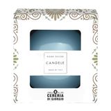 Decoratieve Cereria Di Giorgio Decoratieve gelakte kogelkaars diameter 10 cm - brandduur 49 uur - kleur Dusty Blue - geschenkdoos