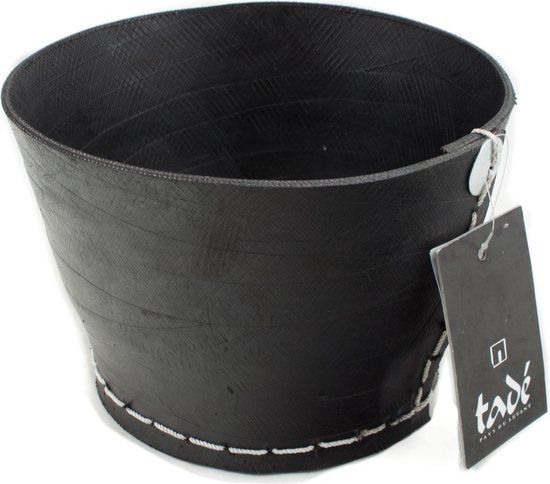 Tadé Rubberen Opbergmand - Zwart - 18 x 12.5 cm - Gerecycled Autoband
