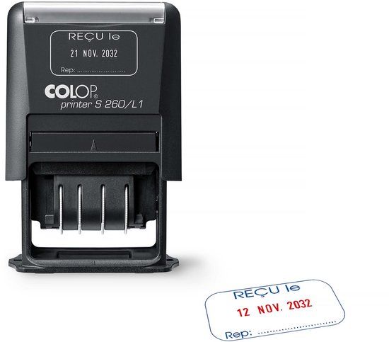 Colop tekststempel Printer S260/L1 N | met datum en ONTVANGEN
