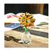 QF Kristallen Zonnebloem Beeldje Tafel Kristal Bloem Collectible Ornament Woondecoratie Souvenir Geschenken