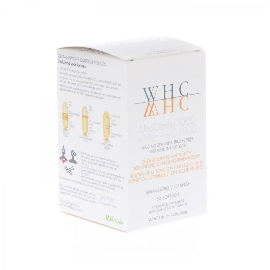 Whc Uno Cardio 1000 vitamine D Capsules 60 stuks