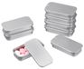 Boîte en fer blanc avec 16 pièces - Contenant en métal - Rectangulaire - Boîtes à bonbons - Boîte de rangement - 50 x 25 x 10 mm - Boîte de rangement en métal