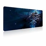 Muismat Lich King Muismat XXL, extra grote gaming muismat laptop bureauonderlegger mat, antislip rubberen basis, gestikte randen, gladde stof, computertoetsenbord en muizen combo pads 31,5 x 15,7 cm