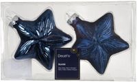 Decoris Kaemingk Ster glas L9,8b4h10 cm nachtblauw 2 st Decoris