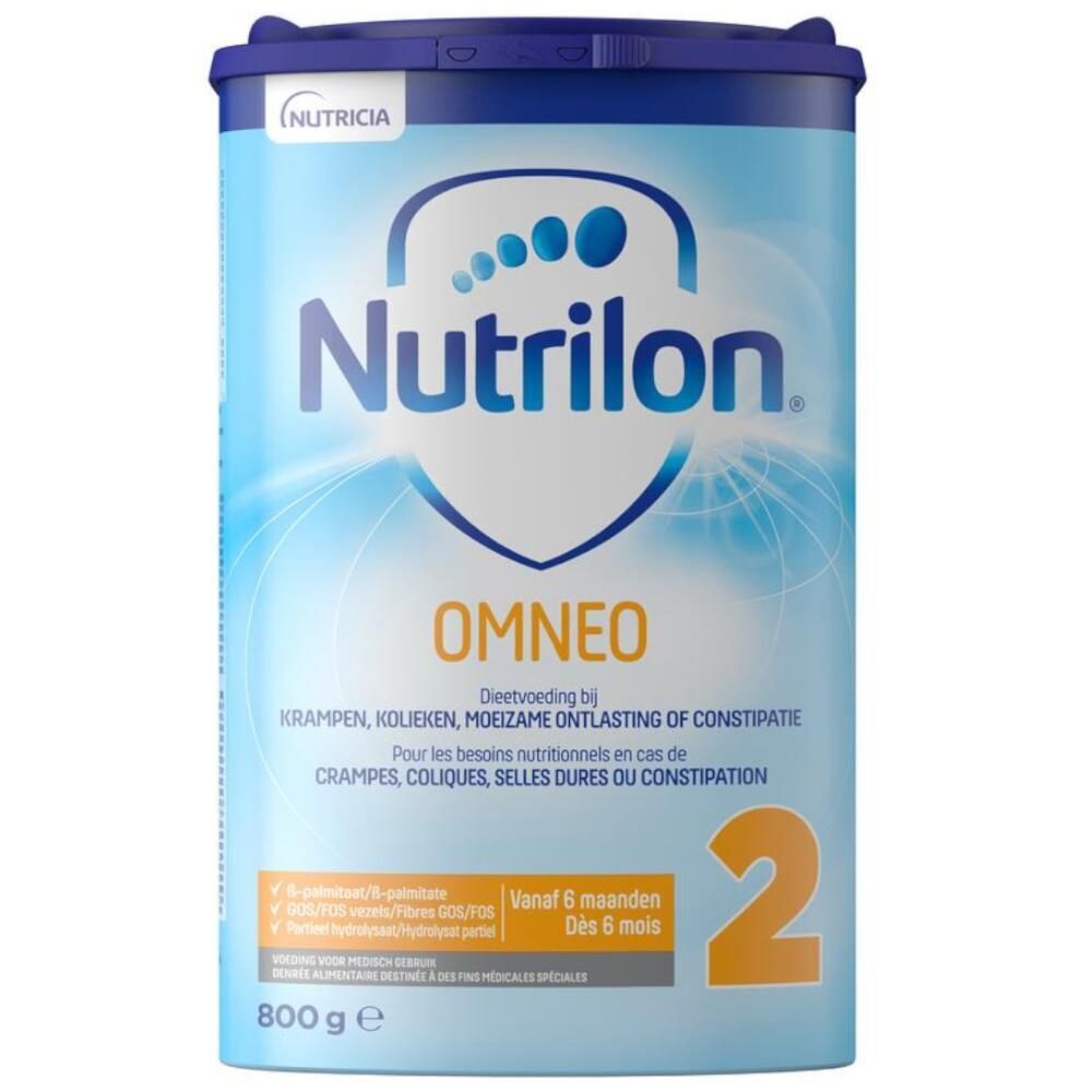 Nutrilon® Nutrilon Omneo 2 Krampen, kolieken, moeizame ontlasting en constipatie Baby 6-12 maanden Flesvoeding 800g 800 g