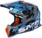 SMK Allterra Fulmine Blauw Grijs Crosshelm - Helm