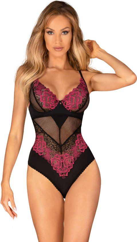 2769 Obsessive Rosenty Teddy - Black/Purple - XL/XXL