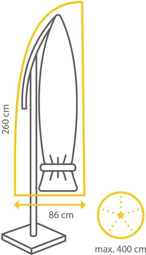Merkloos Outdoor Covers Premium Parasolhoes - UV-bestendig - 260 x 86 cm - Antraciet