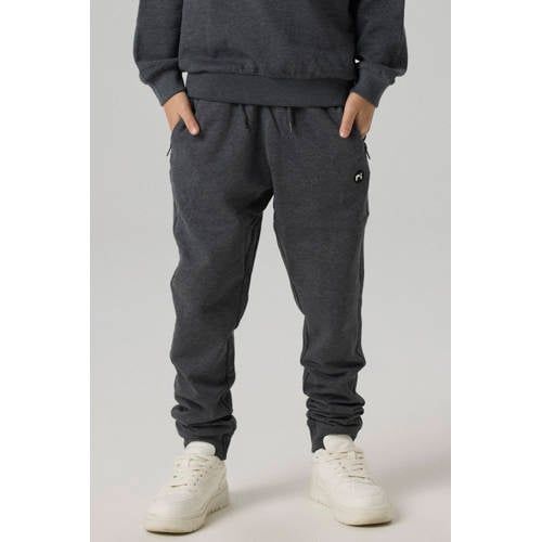 NAME IT KIDS regular joggingbroek donkergrijs melange