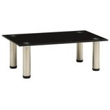 VidaXL TV-meubel 40x35x17 cm gehard glas zwart