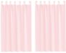 vidaXL - Gordijnen - voile - met - lussen - 2 - st - 140x175 - cm - lichtroze