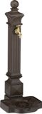 Merkloos Relaxdays waterzuil met kraan - putje - 82 cm - bruin