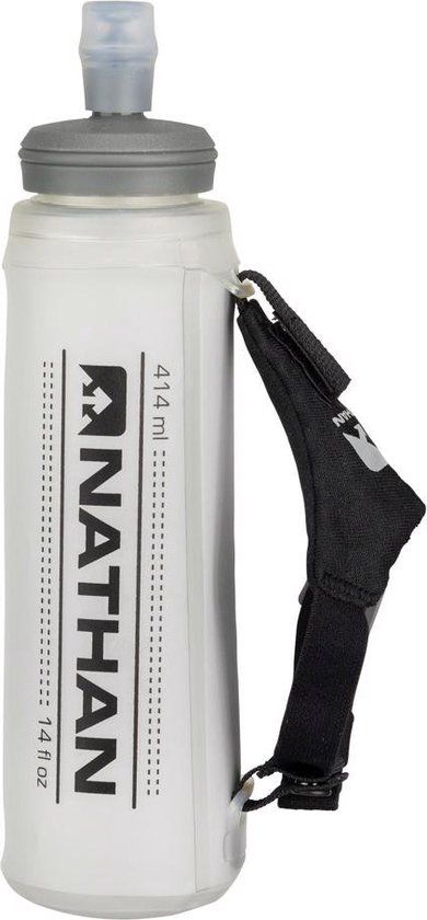 Nathan ExoShot 14 OZ Handheld Softflask - Transparent - One size