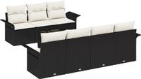vidaXL Tuinbank Set Zwart en Crème